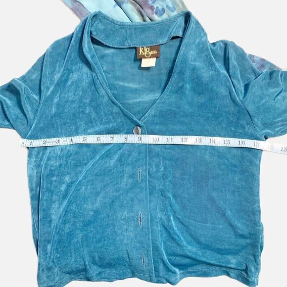 80s/90s KLG & Co. Vintage Midi Dress Button Short Sleeve Cardigan Size Small - Picture 12 of 12